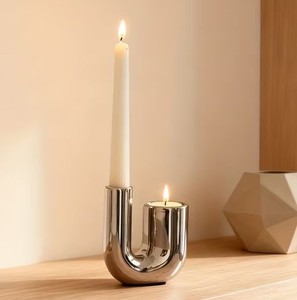 Modern Geometric Candle Holder Stand Minimalist Table Decor <b>Candelabra</b> - Product Image 2