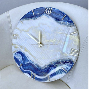 Reloj de Pared de Resina Epoxi de Calidad Original, Diseño Cuadrado Industrial, Estilo Antiguo de Última Generación, Tamaño Grande y Elegante para Sala de Estar - Product Image 5