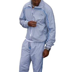 Custom Reflective Windbreaker <b>Jacket</b> and Nylon <b>Track</b> Pants Detachable Zipper Nylon Shorts Sweatsuit <b>Men</b> Windbreaker Tracksuit - Product Image 4