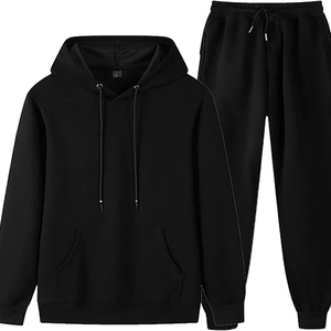 Conjunto Deportivo de 2 Piezas con Sudadera con Capucha y Pantalones Deportivos, Estampado Unisex, Transpirable, Talla XL para Hombre y Mujer, Diseño Sólido, Invierno - Product Image 2