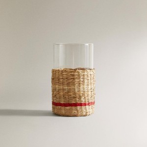 Best selling sheath seagrass drink <b>glass</b> cup carrier cover glassware <b>protector</b> sleeve holder for bar and kitchen - Product Image 4