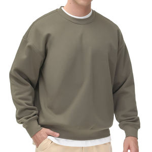 Sweat-shirt tricoté brodé pour homme, collection automne, vente en gros, OEM, ODM, personnalisé, col rond, décontracté, coupe-vent, 100% coton, 280g - Product Image 4