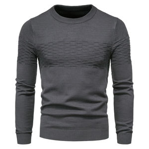 Pull d'hiver premium pour homme 100% coton, confortable, chaud, tricot décontracté, service OEM - Product Image 1