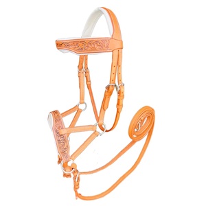 Bridon d'équitation en cuir de qualité supérieure, nouveau style western, magnifiques bridons en cuir avec rênes en cuir - Product Image 2