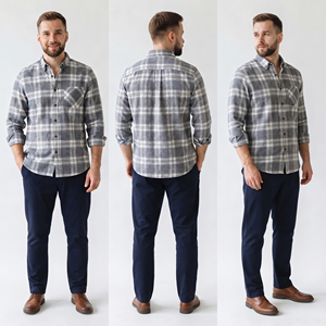 Men's <b>Flannel</b> Shirt Button Down Casual Sleeping Shirt Long Sleeve Breathable Cotton Shirt Winter Wear Night Shirt <b>Flannel</b> <b>Top</b> - Product Image 5