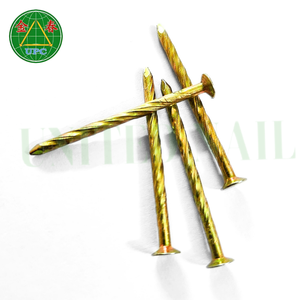 Clavos de acero chapado en amarillo de 1-3/8 pulgadas con vástago liso/roscado para carpintería, de la fábrica líder de Vietnam, ¡en oferta! - Product Image 3