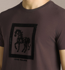 Camiseta de Algodón Estampada para Hombre, Estilo Casual, Cuello Redondo, Manga Corta, Transpirable, Corte Regular, para Uso Diario, OEM ODM - Product Image 5