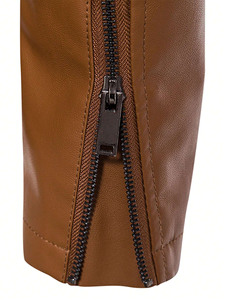 2026 Hot Selling Long Sleeves OEM Service Men Leather Jacket Street Wear <b>Top</b> Quality Men Leather Jacket for Man Customized - Product Image 5
