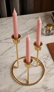 Juego de 3 Portavelas de Hierro Dorado sin Llama, Modernos, para Decoración del Hogar en Navidad y Pascua - Product Image 3