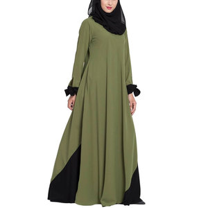 Abaya musulmane pour femmes à la mode avec broderie, coupe ample, vêtements islamiques élégants, robe maxi longue - Product Image 3