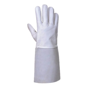 Gant de travail de sécurité réfléchissant en cuir pour soudage TIG, protection industrielle des mains, protection contre les éclaboussures de métal fondu, protection complète du pouce, pour barbecue - Product Image 1