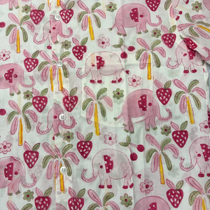 Classic <b>Long</b>-Sleeve Collarless Casual Shirt Featuring Floral Digital Printed Pattern 100% Cotton Summer Shirts - Product Image 5