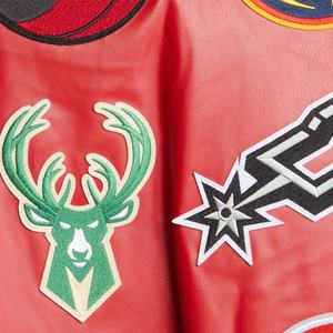 Veste universitaire en cuir véritable de qualité supérieure, sur mesure, grande taille européenne, automne-hiver, en cuir de vachette, avec broderie classique poker - Product Image 5