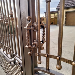 Poignée en fer forgé à la main, design torsadé décoratif, style traditionnel, finition galvanisée, résistante à la rouille, pour portails - Product Image 6