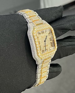 Reloj Mecánico Cuadrado de Lujo con Incrustaciones de Diamantes, Movimiento Automático, Correa de Acero Inoxidable con Moissanita, Cristal Analógico Resistente al Agua - Product Image 4