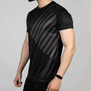 Men's Black Short Sleeve T-Shirt With <b>White</b> And Red Letter Print O-Neck Regular Fit Cotton Jersey Casual Graphic <b>Tee</b> - Product Image 2