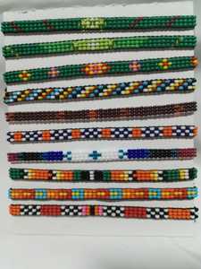 กำไลข้อมือลูกปัดทำมือ ลายหินสีดำเหลืองเงิน NOUSHAD HANDICRAFTS NH-696 รับรองโดย IGI ผลิตภัณฑ์ตัวอย่างจากอุตรพัฒนา - Product Image 2