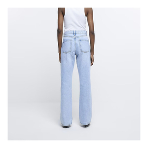 <b>Light</b> Color Women's Jeans Cargo Regular Black Wide Leg Denim Pants for Ladies top quality best Streetwear <b>Trouser</b> - Product Image 3