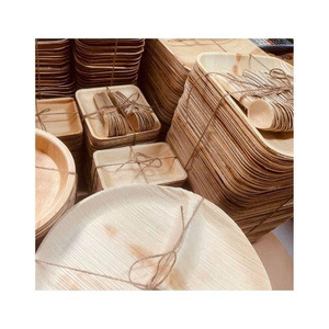 จานใบปาล์มแบบใช้แล้วทิ้ง เป็นมิตรกับสิ่งแวดล้อม ย่อยสลายได้ ใช้กับเครื่องล้างจานได้ เหมาะสำหรับงานปาร์ตี้ สไตล์ดั้งเดิม - Product Image 3