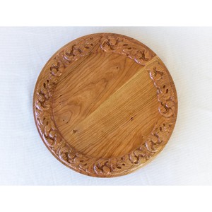 Most Demanded Round Wooden <b>Decorative</b> <b>Plate</b> Handmade Traditional Chinese Design Plant Pattern Engraved Edge - Product Image 5
