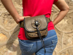 New Handmade Full Grain Real Leather Fanny Pack Leather <b>Belt</b> Bag Premium Quality Adjustable Strap Fanny Packs for Unisex - Product Image 2