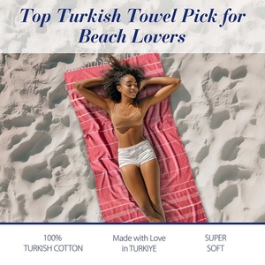 Wholesale High Quality 100% Turkish Cotton Beach <b>Towel</b> Customized Pestemal Hair <b>Towels</b> With Logo Custom Printed <b>Bath</b> <b>Towels</b> <b>Set</b> - Product Image 3