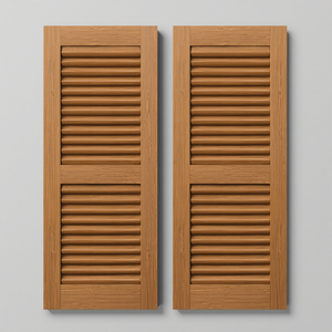 Custom Interior Wooden Louver Doors Solid Wood Shutter Door <b>Panels</b> for Bedroom Closet and Cabinet Use - Product Image 1