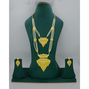 Gold Plated <b>Pearl</b> <b>set</b> With best Finishing Artificial Long Necklace New Traditional Beads <b>Jewellery</b> <b>Set</b> Multi Layer Imitation <b>Set</b> - Product Image 3