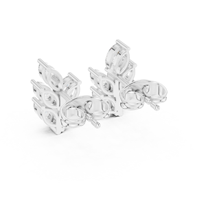 Boucles d'oreilles élégantes en forme de feuille avec diamants de laboratoire taille marquise certifiés GRA, bijoux pour femmes au prix le plus bas - Product Image 3
