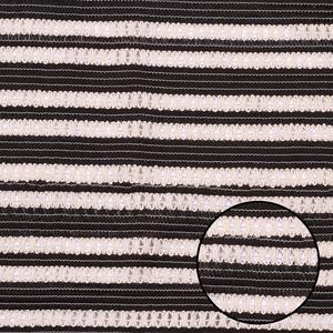 Tela a Rayas con Encaje de Crochet, Transpirable, Ligera, Elegante, con Adornos Florales en Blanco y Negro, Material Premium, Vestido de Moda para Niñas - Product Image 3