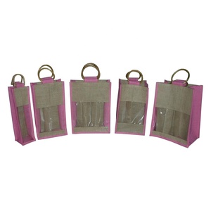 Variante de bouteilles réutilisables assorties Canne en forme de pomme en bois manipulée PP cloisonné laminé étanche sacs de mode écologiques - Product Image 1