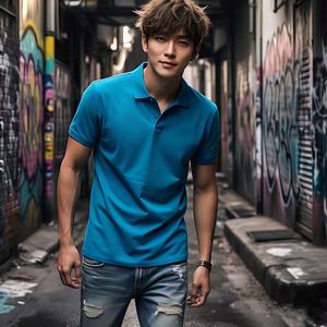 เสื้อโปโลสำหรับผู้ชายไซส์ใหญ่พิเศษออกแบบมาให้แห้งเร็วแบบลำลองกางเกงกีฬาขาสั้นทรงหลวมระบายอากาศได้ดีผ้าถักไซส์ใหญ่พิเศษ - Product Image 2