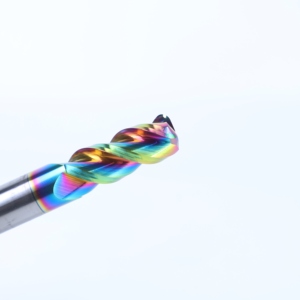 3 Flötenkarbid-Eckradius-Schaft fräser Regenbogen beschichtung CNC-Aluminium-Schneidwerk zeug - Product Image 3