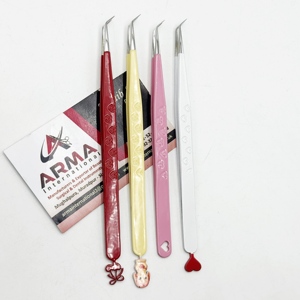 Pinzas para extensiones de pestañas con punta puntiaguda de 45 grados, probadas a mano, sostenibles, con etiqueta privada, para la creación de pestañas de alta calidad. - Product Image 3