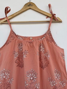 Womens Cotton Floral Printed Tiered Maxi <b>Dress</b> Sleeveless Tie Shoulder Strap <b>Loose</b> Fit Boho Summer Beach Resort Casual <b>dress</b> - Product Image 5
