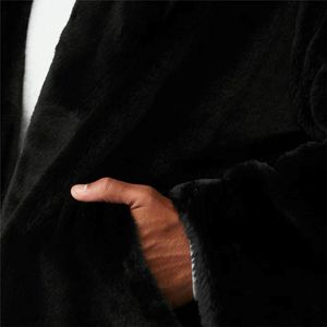 Manteau en fausse fourrure pour homme - Manteau d'hiver chaud et élégant pour homme, veste en fausse fourrure épaisse et douce avec col à revers - Product Image 3
