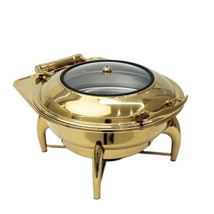 Plat à réchaud en bronze de style vintage avec des sculptures complexes et une poignée de couvercle en forme de lion. Disponible aux prix de gros. - Product Image 6