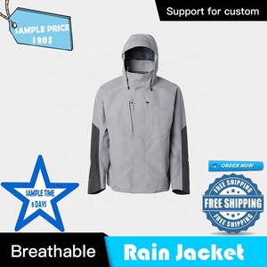 <b>Men's</b> Winter Waterproof Breathable Windbreaker Hoodie Ski Jacket Zipper Hard Shell <b>Rain</b> <b>Coat</b> for Snowboarding Travel OEM Service - Product Image 6