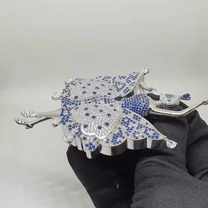 Broche Danseuse de Ballet en Argent 925 Diamant Saphir Bleu Bijoux de Luxe pour Femme Certifiée IGI - Product Image 3