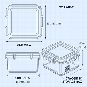 Contenedor transparente Tritan de grado óptico para la conservación de muestras químicas y observación de laboratorio - Product Image 5