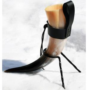 Coupe à Mead Viking Faite à la Main Écologique en Corne de Bœuf Naturelle, Corne à Boire à Motif Animal Religieux pour Décoration de Bar ou Costume Nordique - Product Image 5