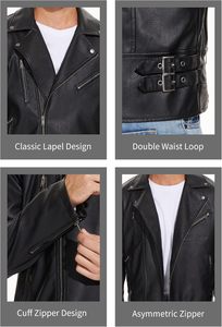 Vestes en cuir pour motards sur mesure, fabriquées par des fabricants en gros, pour hommes, en cuir véritable, taille personnalisée, veste d'hiver en cuir. - Product Image 3