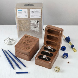 Wood Handmade Rustic <b>Ring</b> <b>Box</b> for <b>Proposal</b> Engagement & Wedding Gifts HS Brand HS-24ZN96 - Product Image 6