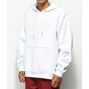 Pull blanc vierge grande taille sweats à capuche et sweats surdimensionnés pour hommes kangroo pocket sweats à capuche d'hiver - Product Image 1