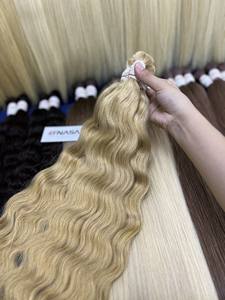 ผมต่อแบบมนุษย์100% เรมี่ผมตรงเรียบเนียนจากนาซ่าผมบลอนด์ทนต่อฝนและนุ่มเงางาม - Product Image 5