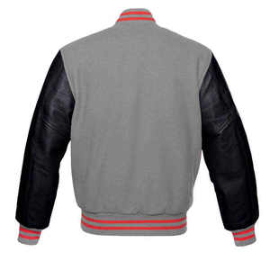 Chaqueta Varsity Personalizada Más Vendida, con Mangas de Cuero y Cuerpo de Lana, Transpirable y de Secado Rápido, para Hombre - Product Image 5