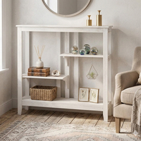 Table console multifonctionnelle moderne en MDF pour salon avec étagères de présentation et rangement, facile à assembler, meubles pour la maison
