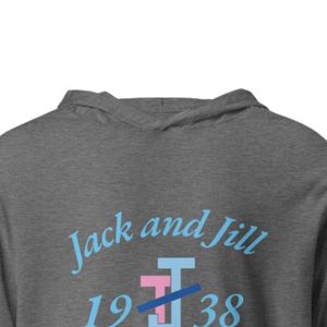 T-shirt unisexe à capuche en coton doux bleu marine chiné à manches longues avec lettres graphiques – Vêtement décontracté léger et tendance - Product Image 3