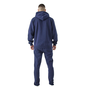 Pull à capuche surdimensionné personnalisable pour homme, taille plus, imprimé, pour l'entraînement et la course, deux pièces, confortable, 100% coton molletonné - Product Image 2