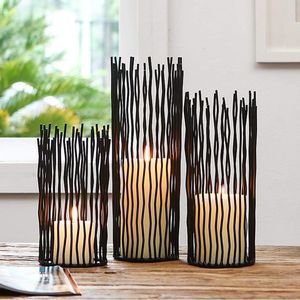 High Quality <b>Iron</b> Black Color Coated Candle Holder Set Of 3 With Three Different Sizes From Mehsam Exports - Product Image 4